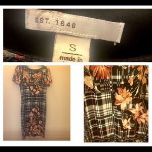 Cato plaid floral dress